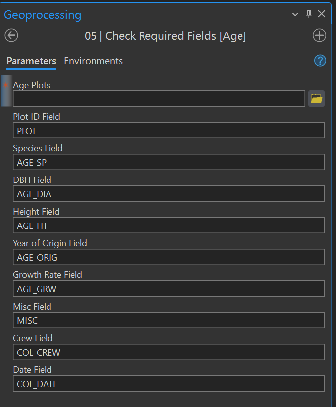 05 - Check Required Fields [Age] Tool Dialogue.
